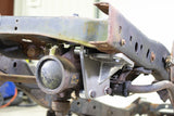 Side angle of Rust Buster Steering Box Brace For 1976-1986 Jeep CJ RB1008 installed to the frame rail