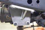 Frontal view of Rust Buster Steering Box Brace For 1976-1986 Jeep CJ RB1008 installed to the frame rail