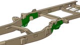 Diagram highlighting Rust Buster Center Rear Frame Repair Kit For 2004-2008 Ford F150 RB7071