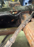 Close-up shot of Rust Buster Over-Axle Frame Repair Kit For 2004-2008 Ford F150 RB7074 installed to the frame rail