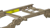 Diagram highlighting Rust Buster Over-Axle Frame Repair Kit For 2004-2008 Ford F150 RB7074