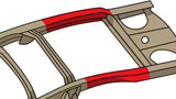 Diagram highlighting Rust Buster Over-Axle Frame Repair Kit For 1998-2003 Ford Ranger RB7207