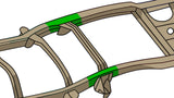 Diagram highlighting Rust Buster Mid Rear Frame Repair Kit For 1998-2003 Ford Ranger RB7211