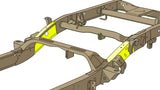 Diagram highlighting Rust Buster Forward Rear Frame Repair Kit For 1999-2006 GM Pickups RB7315