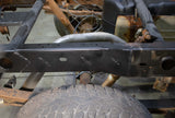 Frontal view of Rust Buster Over-Axle Frame Repair Kit For 1999-2006 GM Pickups RB7321 installed to the frame rail