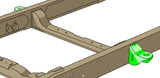 Diagram highlighting Rust Buster Center Cab Mount For 1999-2013 GM Pickups RB7325