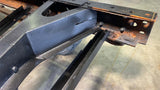 Opposing side view of Rust Buster Spare Tire Rear Crossmember Support For 1988-1998 Chevy C/K Trucks RB7333 bolted to the frame rail