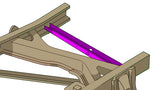 Diagram highlighting Rust Buster Spare Tire Rear Crossmember Support For 1988-1998 Chevy C/K Trucks RB7333