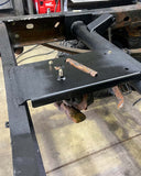 Side view of Rust Buster Spare Tire Plate For 1999-2013 GM Pickups RB7342 installed to the frame