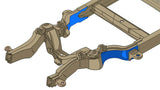 Diagram highlighting Rust Buster Front Frame Repair Kit For 1988-1998 GM C/K RB7348