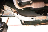 Opposing side view of Rust Buster Front Frame Repair Kit For 1988-1998 GM C/K RB7348, as seen from beneath the vehicle installed to the frame rail