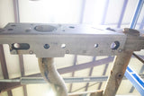 View from beneath Rust Buster Rear Frame Repair Kit For 1999-2006 GM Pickups RB7349 installed to the frame rail