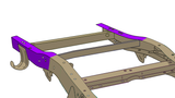 Diagram highlighting Rust Buster Rear Frame Repair Kit For 1973-1987 Chevy K10/K20 RB7352