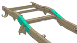 Diagram highlighting Rust Buster Leaf Spring Frame Repair Kit For 1973-1987 Chevy K10/K20 RB7354