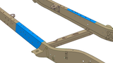 Diagram highlighting Rust Buster Center Forward Frame Repair Kit For 1973-1987 Chevy K10/K20 RB7356