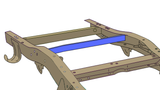 Diagram highlighting Rust Buster Spare Tire Crossmember Support For 1973-1987 Chevy C/K10 RB7362