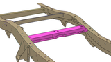 Diagram highlighting Rust Buster Center Frame Crossmember For 1973-1980 Chevy C/K10 RB7363