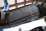 Rust Buster Front Frame Repair Kit For 1973-1987 Chevy C10 RB7370 attached to the frame, taken from beneath