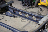 View of Rust Buster Spare Tire Crossmember RB7374 for 1981-1987 Chevy C/K10 installed to the frame taken from mid-truck