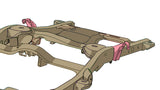 Diagram highlighting Rust Buster Rear Upper Shock Mount For 2000-2014 GM SUV's RB7405