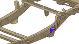 Diagram highlighting Rust Buster Rear Cab Frame Mount for 2004-2012 Chevy Colorado & GMC Canyon RB7511