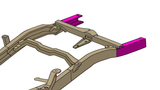 Diagram highlighting Rust Buster Rear Frame Repair Kit For 1994-2004 Chevy S10/GMC Sonoma RB7601