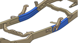 Diagram highlighting Rust Buster Leaf Spring Frame Repair Kit For 1994-2004 S10/Sonoma RB7603