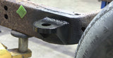 Side view of the Rust Buster Front Cab Mount For 1994-2004 GM S10/Sonoma RB7606 installed to the frame rail