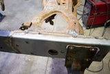 View from above Rust Buster Rear Frame Repair Kit For 2001-2010 GM Pickups RB7801 installed to the frame rail