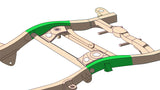 Diagram highlighting Rust Buster Over-Axle Frame Repair Kit For 1996-2002 Toyota 4Runner RB8411