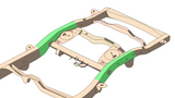 Diagram highlighting Rust Buster Over-the-Axle Frame Repair Kit For Toyota 4Runner/FJ Cruiser RB8420