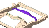 Diagram highlighting Rust Buster Spare Tire Crossmember For 2003-2009 Toyota 4Runner RB8424RB8424