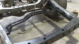 Rust Buster Spare Tire Crossmember For 2003-2009 Toyota 4Runner RB8424 installed to the frame, as seen from the rear of the vehicle