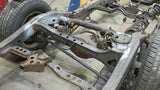 Side angle of Rust Buster Rear Track Bar Crossmember For 2003-2014 4Runner/FJ Cruiser RB8425 installed to the frame