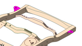 Diagram highlighting Rust Buster Rear Body Frame Mount For 4Runner & FJ Cruiser RB8431