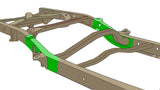 Diagram highlighting Rust Buster Mid Rear Frame Section For 2000-2006 Toyota Tundra RB8623