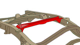 Diagram highlighting the Rust Buster Rear Fuel Tank Crossmember For 2000-2006 Toyota Tundra RB8630